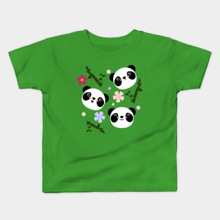 Kawaii Panda Faces Kids T-Shirt